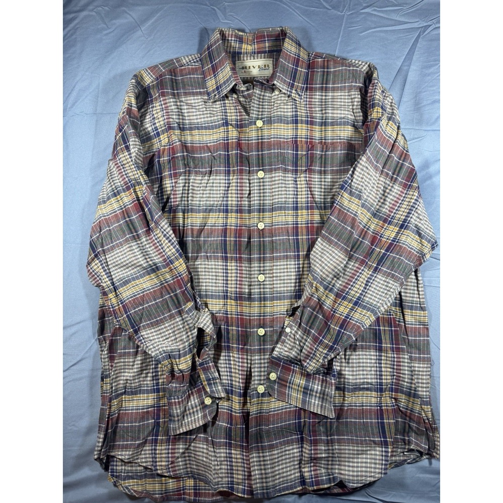 River Brand By Arrow Men's Long Sleeve Button Up Shirt Size Large